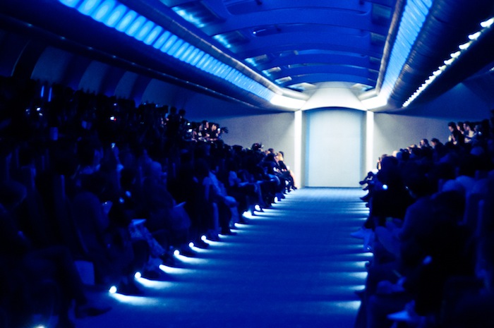 chanel couture in tokyo runway set