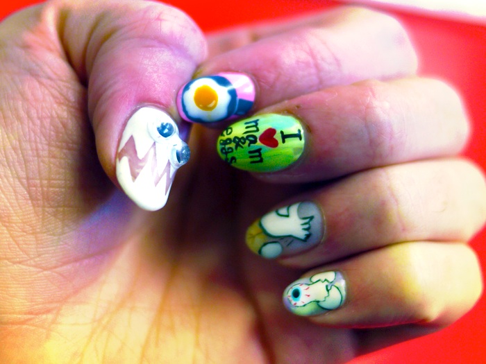 misha nails eggs